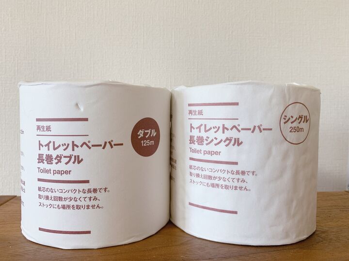 SNSで話題！無印良品「長巻トイレットペーパー」。おすすめはシングル？ダブル？どっちも試してみた