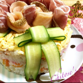 Christmasには好きな物で作る寿司ケーキ♡✨