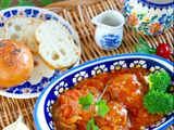 レンジで10分♪ふんわり柔らか～コロコロ煮込みハンバーグ