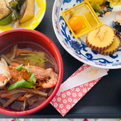 仙台雑煮には欠かせないひきな♪野菜が染み込んで美味しいですよ(*^◯^*)