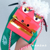 パクッ❤頭がよくなる？！お菓子の箱で獅子舞パペット