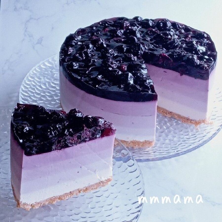 グラデーションが素敵 6層ブルーベリーチーズケーキ 暮らしニスタ グラデーションが素敵 6層ブルーベリーチーズケーキ 暮らしニスタ