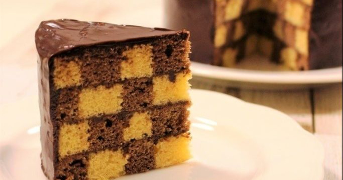 チェッカーボードケーキのレシピ