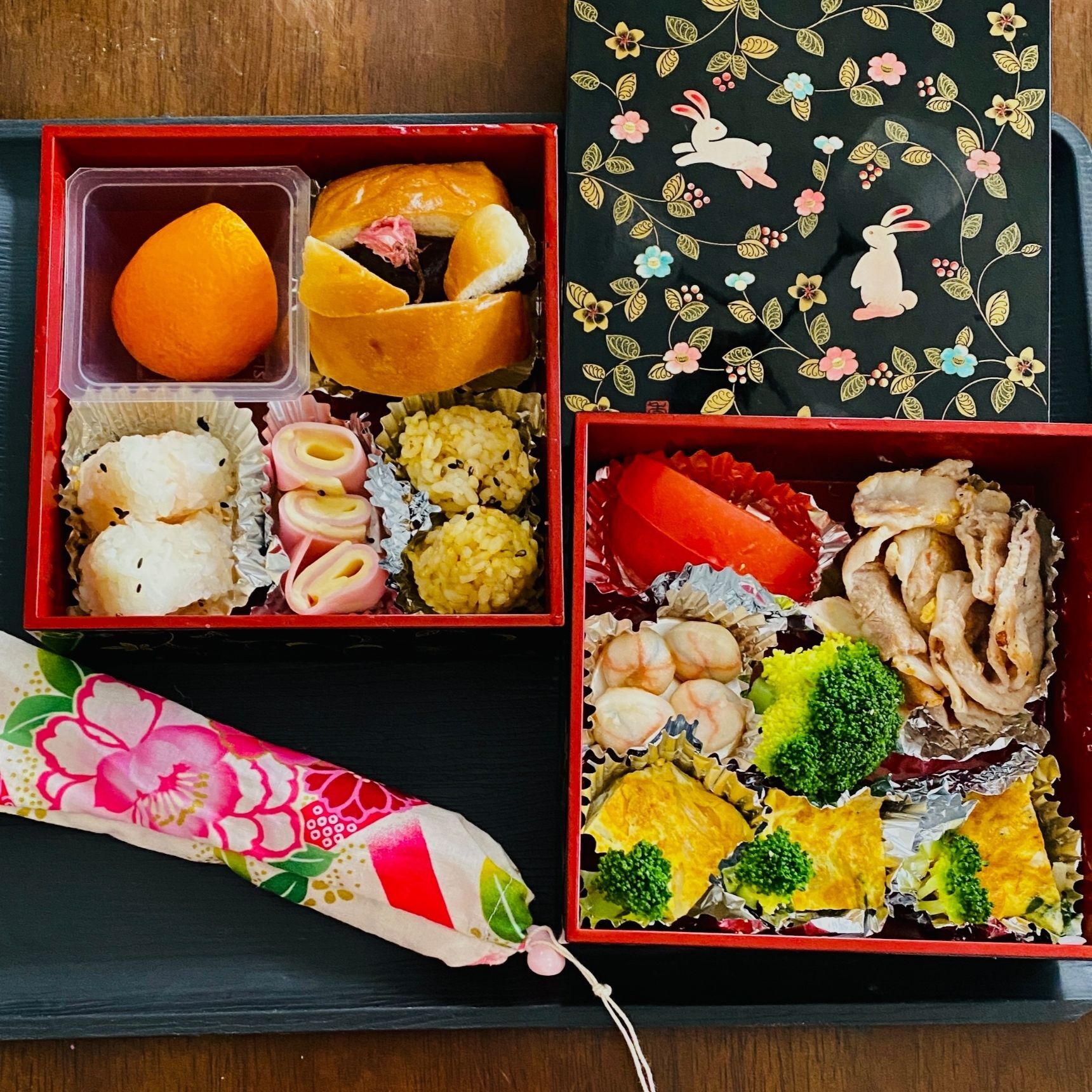 油なし♪食品15品目は入っていますよ。ひな祭り弁当