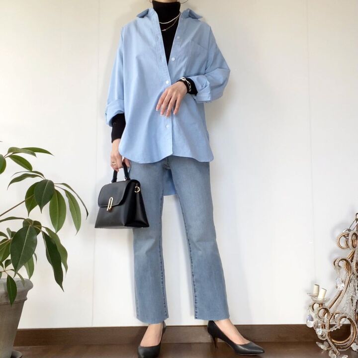 【GU】1,490円に値下げ中!オーバーサイズシャツの旬な着こなし方教えます♪
