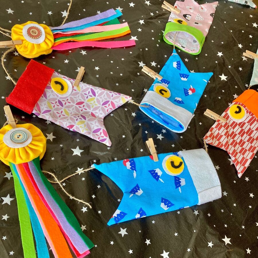 100均和柄手拭いで 子どもの日インテリア カラフル鯉のぼりガーランド 暮らしニスタ 100均和柄手拭いで 子どもの日インテリア カラフル鯉のぼりガーランド 暮らしニスタ