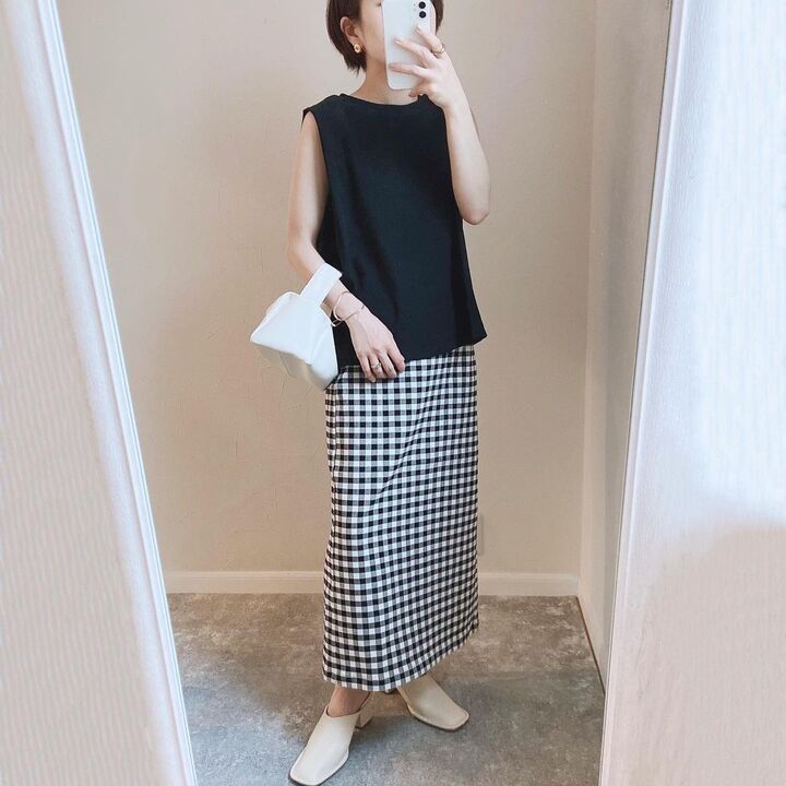 【GU】クラシカルな雰囲気のギンガムチェックに注目!スタイルアップも♡