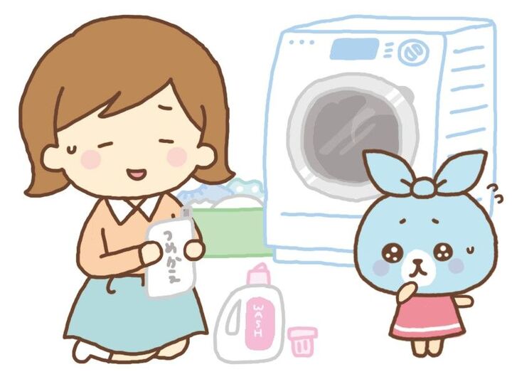 「詰め替え用の洗濯洗剤、クニャクニャして使いにく~い!」を100均グッズで解決でしゅ!|コミミちゃん