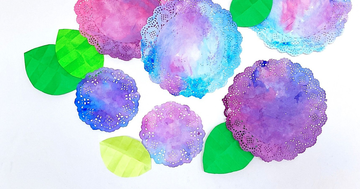 レースペーパーで作る 爽やかあじさい飾り 暮らしニスタ