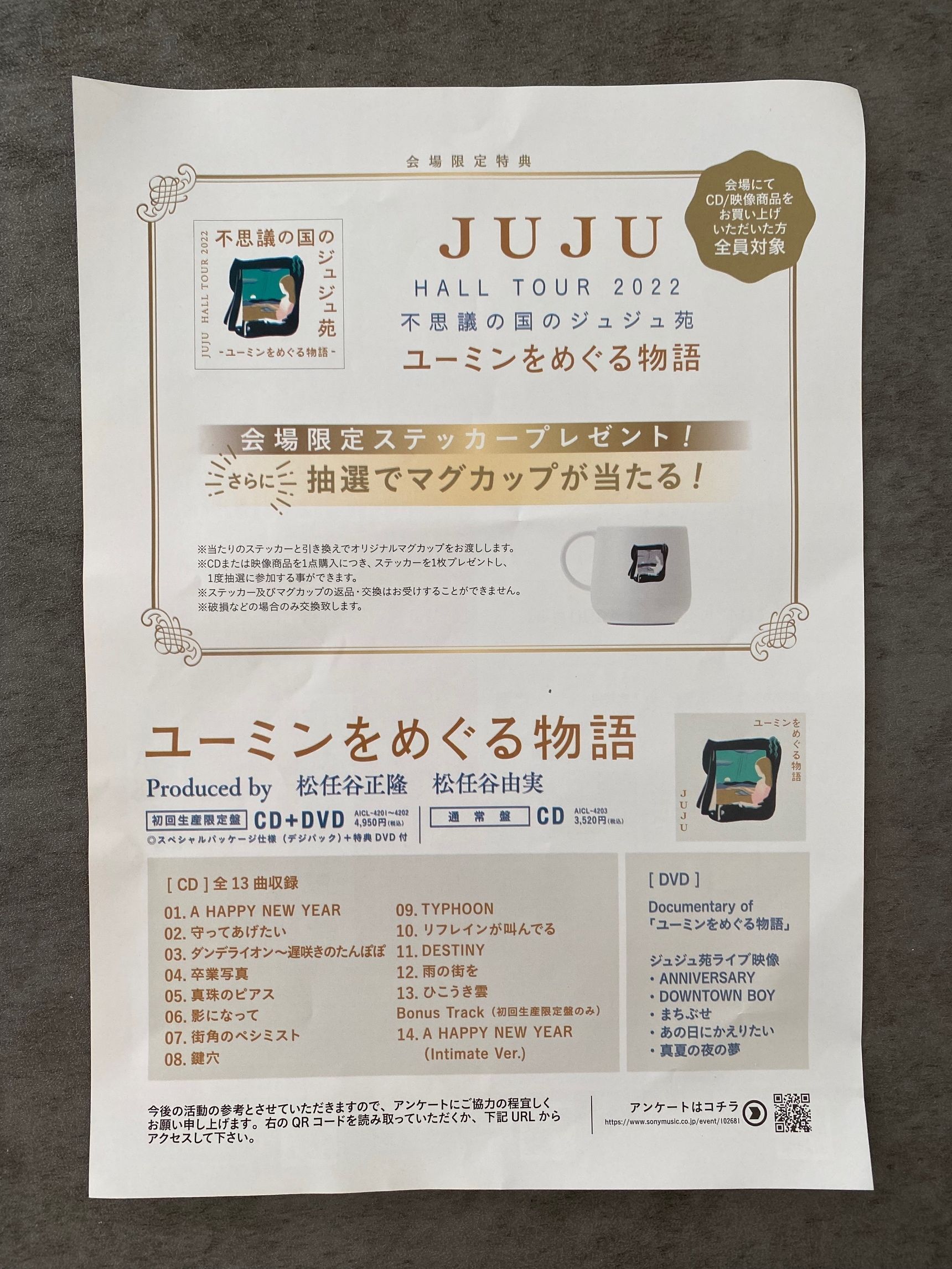 エリア関東JUJU スーパーライブチケット２枚組‼️