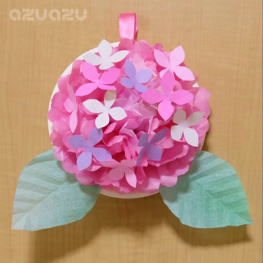 お花紙と折り紙で作る あじさい 暮らしニスタ お花紙と折り紙で作る あじさい 暮らしニスタ