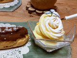 お洒落なカスタードクリームたっぷりエクレア！
