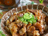 お箸が止まらない！圧力鍋でトロトロ～牛すじとコンニャクの煮込み（牛すじ下処理の工程写真付き）