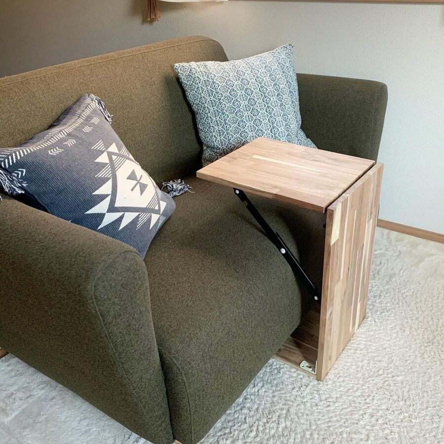 サイドテーブル手作りL字