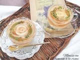 薔薇のピーチゼリーとクリームチーズのムース
