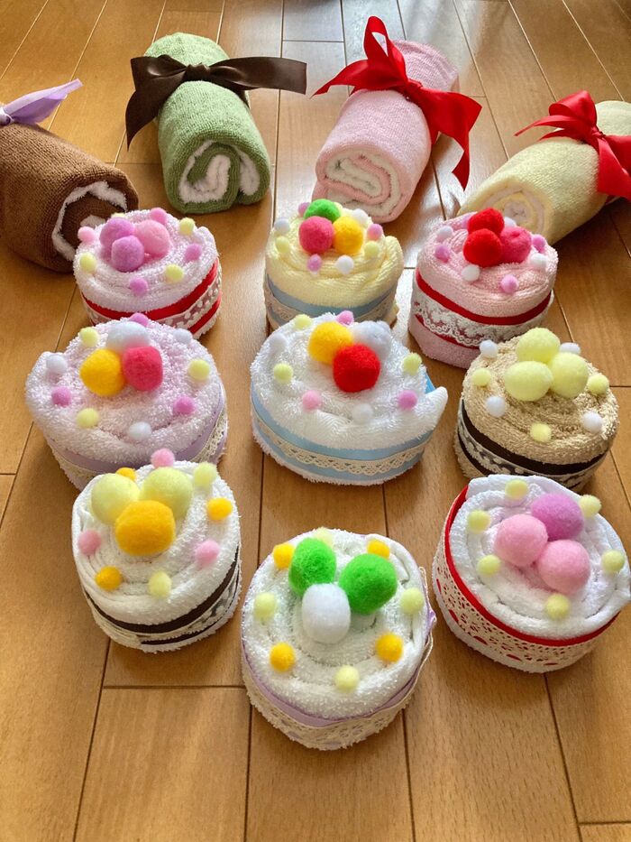 100均材料&古タオルで、簡単親子ハンドメイド!可愛いケーキままごと^_^|ハンドメイドの作り方・アイデア|暮らしニスタ