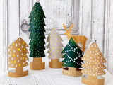 ペーパー芯で簡単に♪北欧風ツリーの森