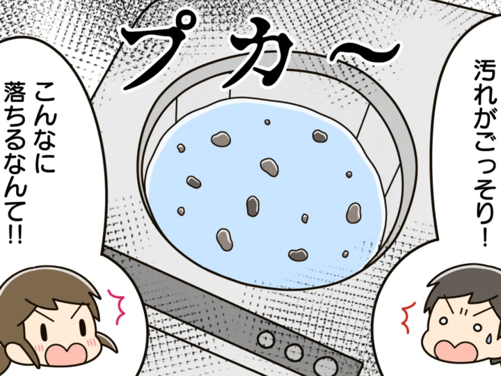 洗濯槽の「ピロピロワカメ」ごっそり取れます!クリーナーを入れる前にぜひやってみて!