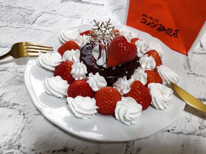 【コメダ珈琲店】待望の新作ケーキ→meijiとコラボ「フローラルブーケ」♪ちょい足しde超豪華♪