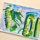 額より断然こっち！【100均の意外な文具で】『子供が描いた絵を飾る』私好みな方法♡