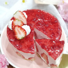 苺チョコでピンク可愛いムースケーキ♡
