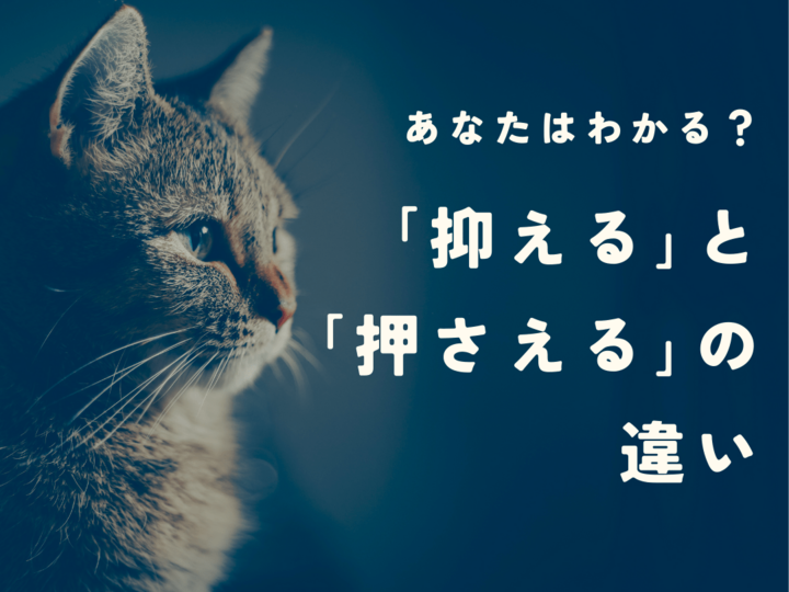 「抑える」「押さえる」の違いは?使い分けや例文・英語での書き方も紹介|暮らしニスタ