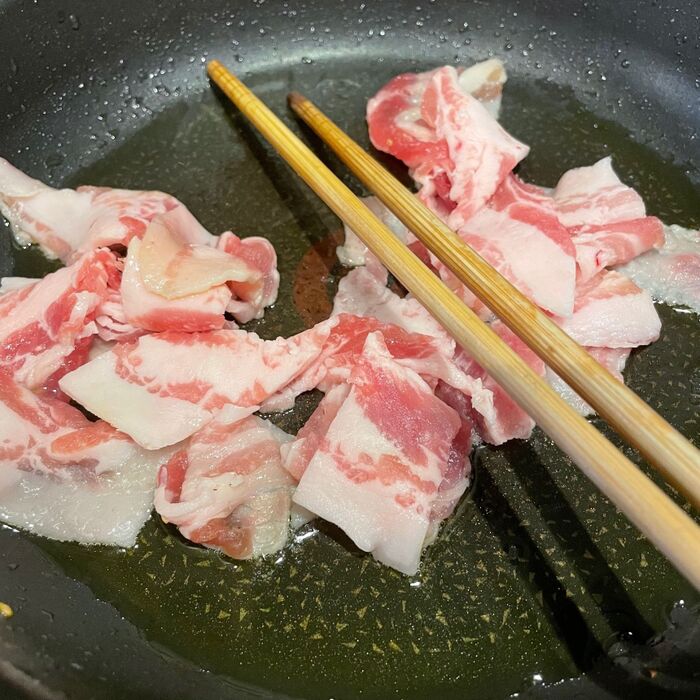 豚肉と玉ねぎのタレ炒め③