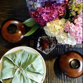 「美味しい即席おこわおこげ！笹、開けて見て～」ホタテ干し貝柱と生椎茸の煮物の残りで美味しいごはん！