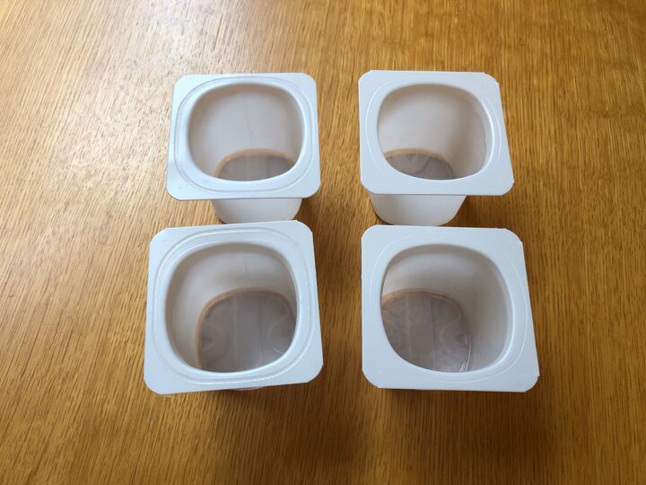 4個パックヨーグルトの空き容器って便利~!形とサイズ感をいかした活用術
