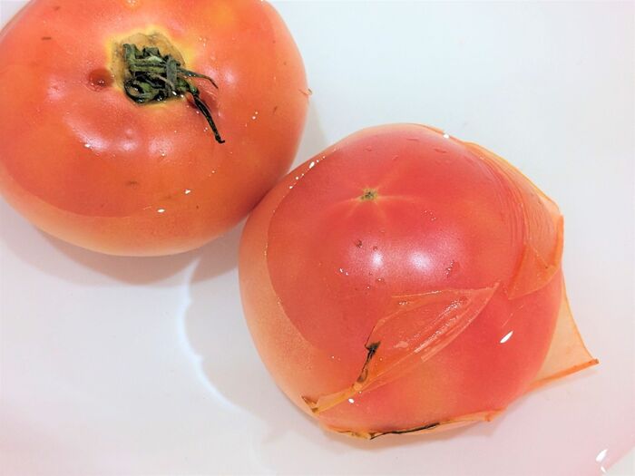 ②冷蔵用トマトの準備