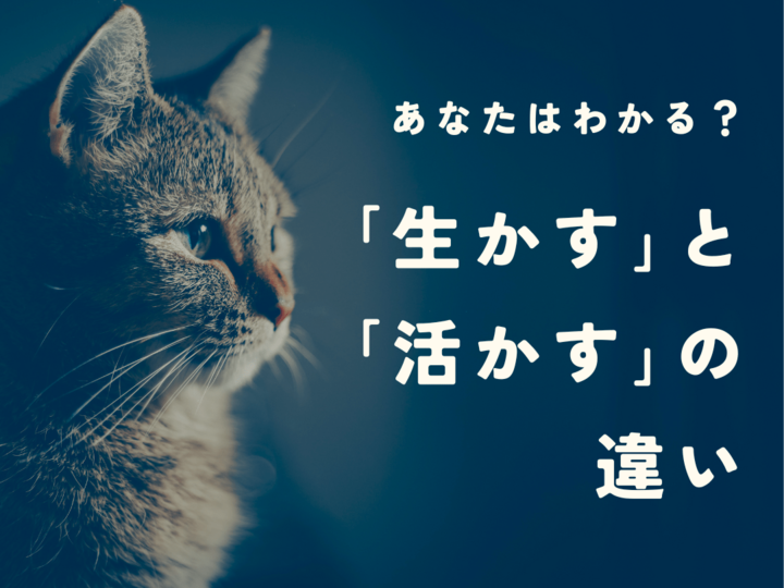 「生かす」と「活かす」の違いとは?意味や使い分けを例文とともに解説|暮らしニスタ