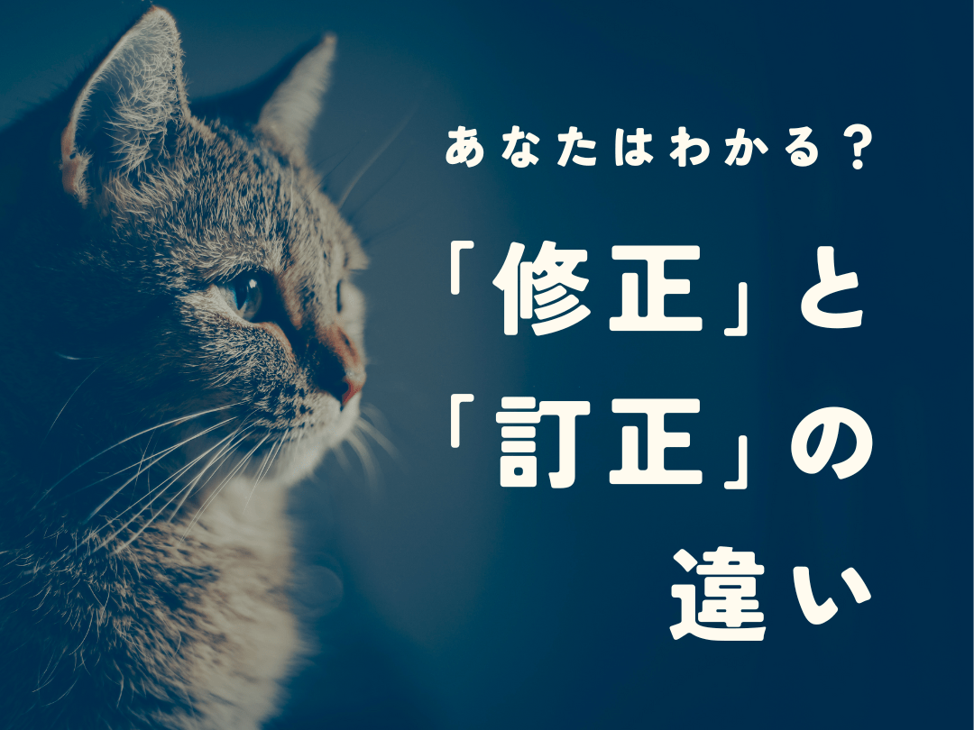 「修正」と「訂正」の違いとは？意味や使い分けから例文付きの使い方まで一挙にご紹介！