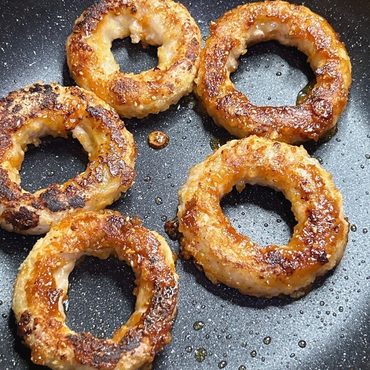 5.焼き肉のタレを絡めて焼きます。