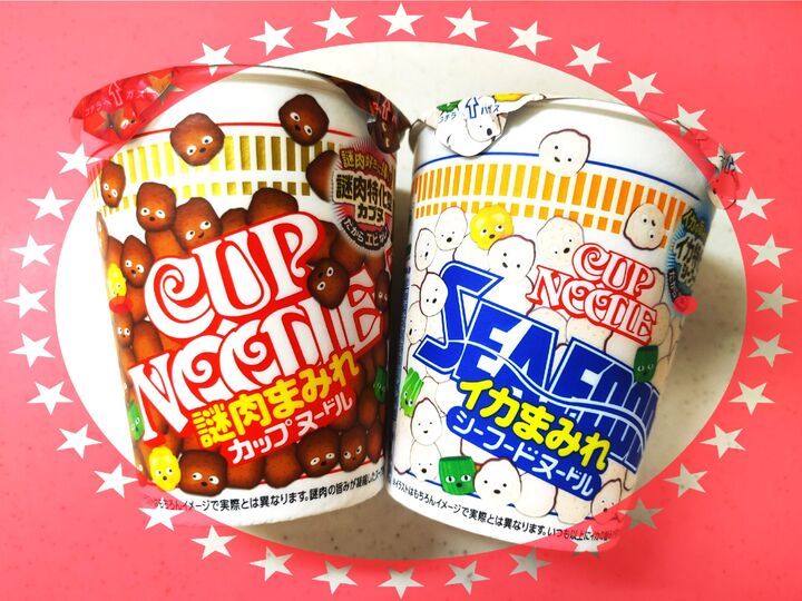 SNSで超話題!ビジュ最強の「謎肉まみれ」&「イカまみれ」カップヌードル、食べなきゃ損!?