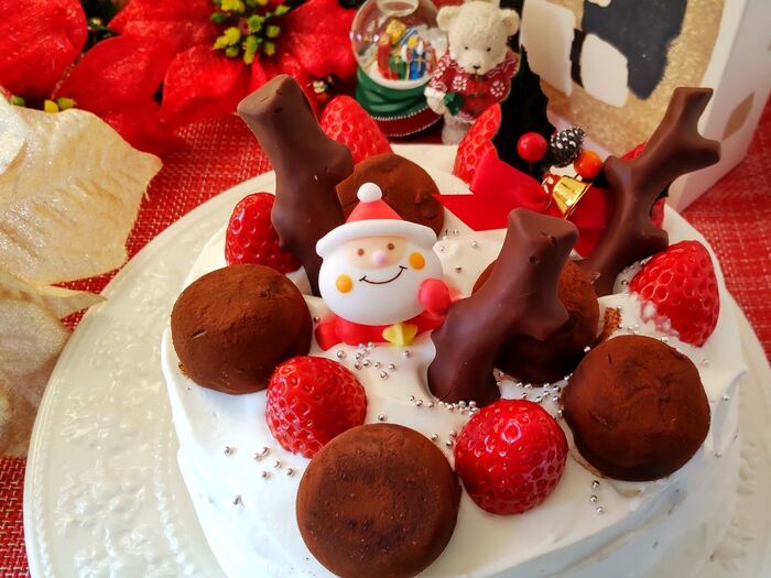 2時間並んで手に入れた貴重な「スノー」のチョコでデコ♡これぞ、悶絶級の幻の手作りクリスマスケーキ？！