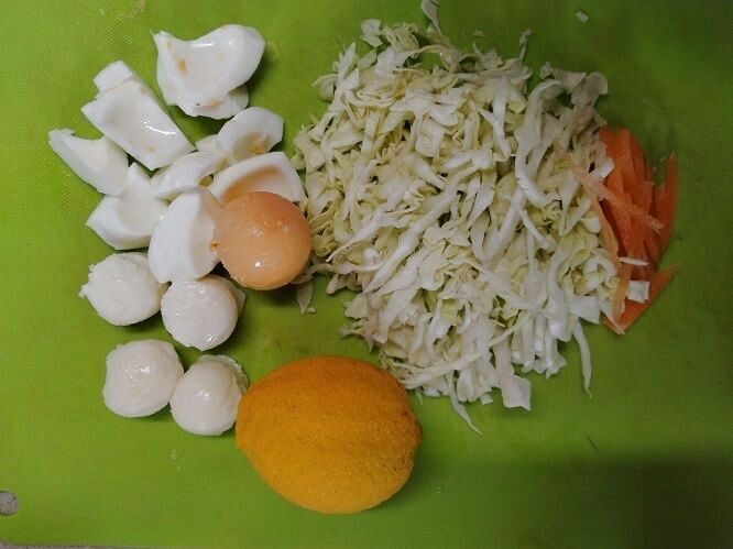 卵と野菜