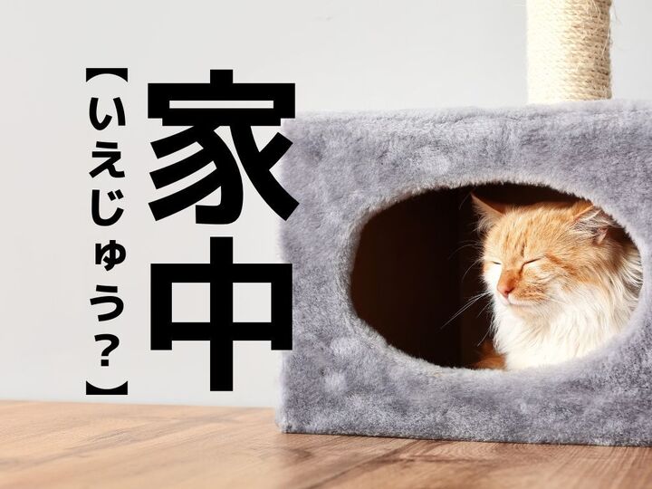 【家中】は「いえじゅう」と読まない!?本来の読み方知ってる?【知らないと恥ずかしい漢字クイズ】