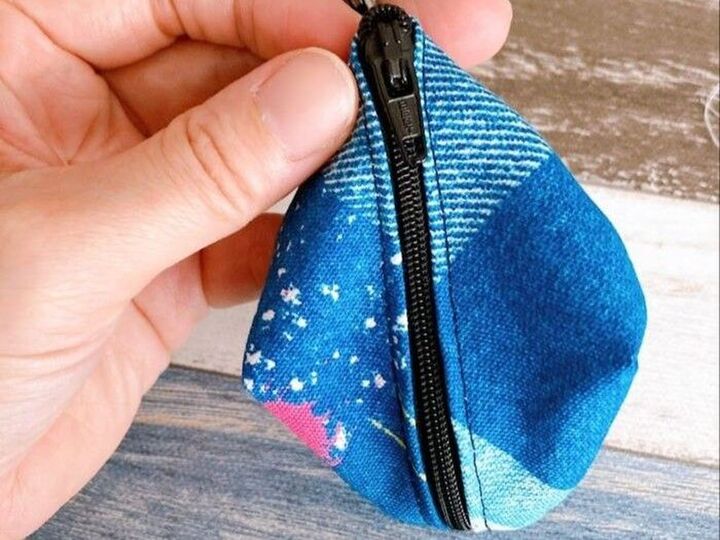 ハギレで超簡単♡ミニポーチ「ミシンおじさんの1本ファスナー」作ってみた!