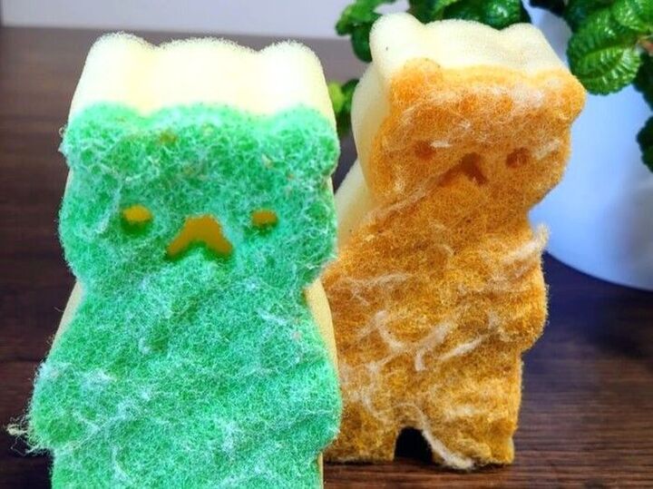 ヨレヨレになったスポンジ捨てる前に!「そこに入れちゃう!?」「まさかの使い方」