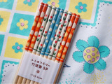 セリア♡超〜可愛いレトロフラワーの竹塗箸♡