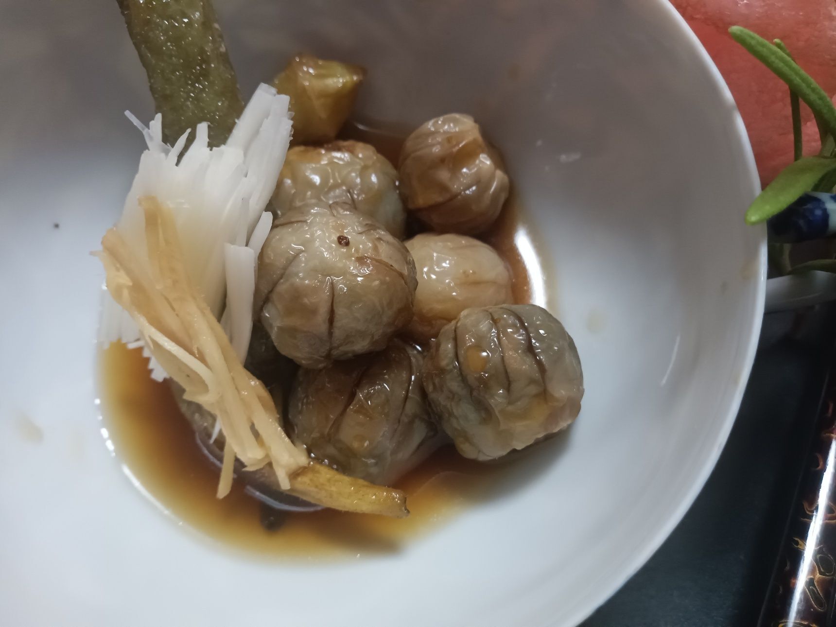 つぶ茄子揚げ浸し