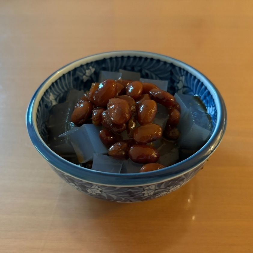 煮豆シロップは寒天にかけても美味しいですよ♪