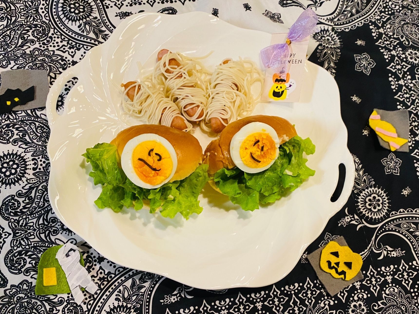 ポテト明太ツナサンドでハロウィン