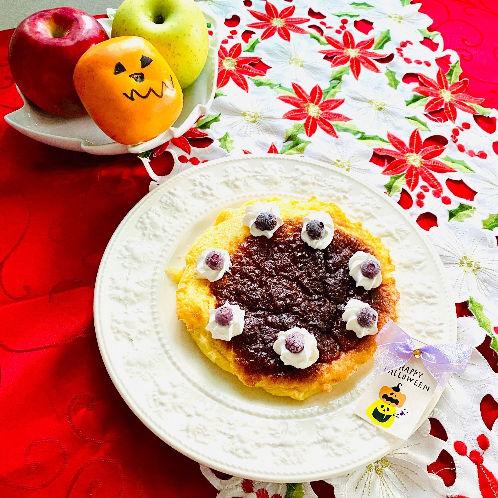 秋の味覚♪スイートポテトタルト付きバスク風チーズケーキ