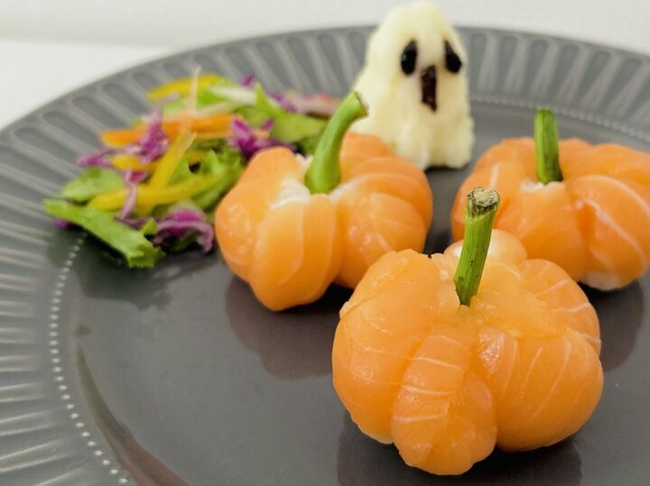 サーモンでぷっくり可愛いミニかぼちゃを作る裏ワザ☆使うのは身近な消耗品だけ!ハロウィンがもっと楽しくなる