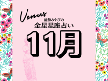 星座別【2024年11月の運勢】能勢みやびの金星占い
