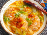 【おうち居酒屋ごはん】ふわふわお豆腐つくねと白菜のとろみ煮