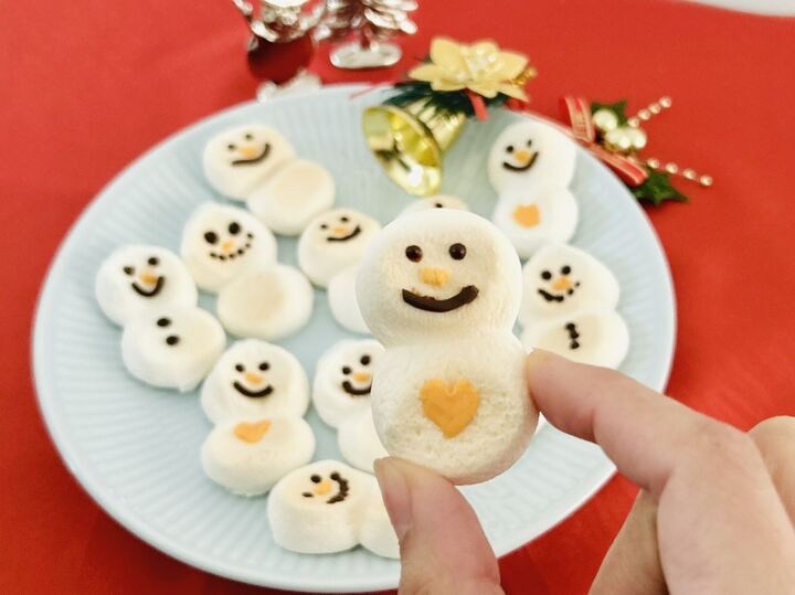 【材料1つ】すぐできる!クリスマス用「マシュマロクッキー」の作り方