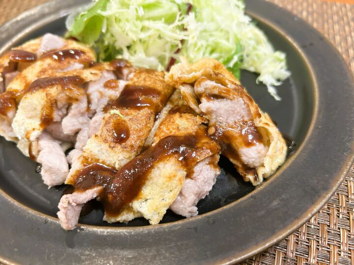 油揚げ、余ってない? テレビやSNSで話題の揚げないトンカツで即消費!豚こま肉で作れますよ♪