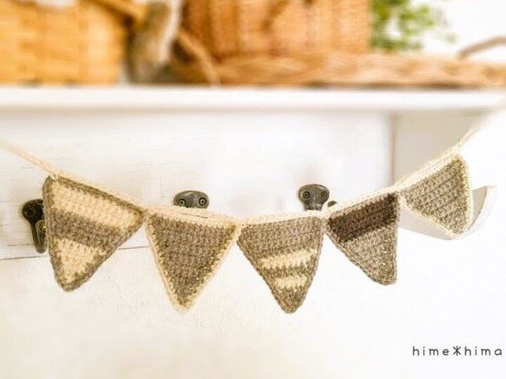 細編みだけで作るかわいい『ガーランド』の簡単レシピ。短時間で編める冬小物【編み図&編み方つき】
